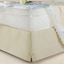 Ver imagem 1 de Saia Cama Box Queen Tunísia Microfibra Matelada com Pingente - Bege