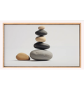 Ver imagem 2 de Quadro Decorativo N°171 85x50cm - Panorâmico Botânico - Pedras de Equilíbrio Zen Minimalista - Rollf