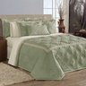 Kit Cobre Leito Queen Roterdam Luxo Tecido Microfibra 9 Peças - Verde Erva Doce - 1