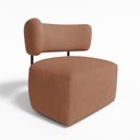 Ver imagem 1 de Poltrona Decorativa Orgânica Maya Bouclê Terracota - Pallazio