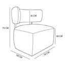 Ver imagem 5 de Poltrona Decorativa Orgânica Maya Bouclê Terracota - Pallazio