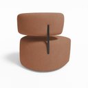 Ver imagem 4 de Poltrona Decorativa Orgânica Maya Bouclê Terracota - Pallazio