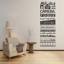 Ver imagem 1 de Adesivo de Parede Decoratico Frase Motivacional a Vida É como Uma Câmera