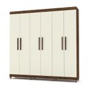 Ver imagem 1 de Guarda-roupa Casal 6 Portas Palmas Imbuia Champanhe Vila Rica
