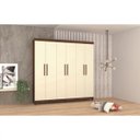 Ver imagem 4 de Guarda-roupa Casal 6 Portas Palmas Imbuia Champanhe Vila Rica
