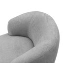 Ver imagem 4 de Kit 02 Poltronas Decorativas Orgânicas Living Have Base Giratória Bouclê Cinza - Desk Design