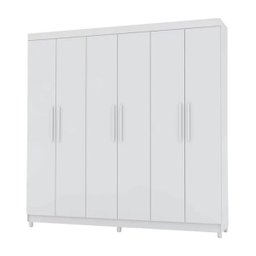 Guarda-roupa Casal 6 Portas Palmas Branco Canela Vila Rica - 1 Guarda-roupa Casal 6 Portas Palmas Branco Canela Vila Rica - 1