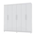 Ver imagem 1 de Guarda-roupa Casal 6 Portas Palmas Branco Canela Vila Rica