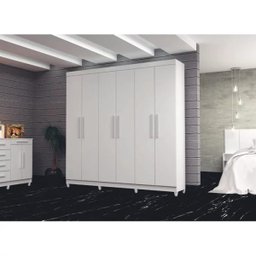 Guarda-roupa Casal 6 Portas Palmas Branco Canela Vila Rica - 6 Guarda-roupa Casal 6 Portas Palmas Branco Canela Vila Rica - 6