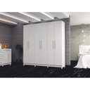 Ver imagem 6 de Guarda-roupa Casal 6 Portas Palmas Branco Canela Vila Rica
