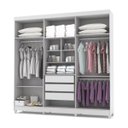 Ver imagem 3 de Guarda-roupa Casal 6 Portas Palmas Branco Canela Vila Rica