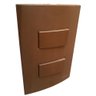 Conjunto 4x2 Linha Marrom Sleek Alto Brilho Margirius 4x2" 1 Interruptor Simples + 1 Interruptor Par - 1