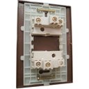 Ver imagem 2 de Conjunto 4x2 Linha Marrom Sleek Alto Brilho Margirius 4x2" 1 Interruptor Simples + 1 Interruptor Par