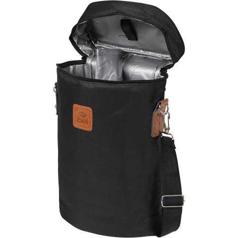 Bolsa Termica para Vinho 2 Garrafas - Cor Preta - Bel