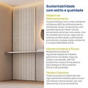 Ver mais imagens de Painel Ripado para TV até 32 Polegadas 80x250cm Aruá CabeCasa MadeiraOriginals Off White