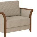 Ver imagem 5 de Poltrona Decorativa 95cm Akita Linho Rústico Bege - Sallar Home