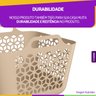 Cesto Bacia Roupa Multiuso Com Alça Organizador Flexível 30L:Capuccino - 7