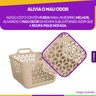 Cesto Bacia Roupa Multiuso Com Alça Organizador Flexível 30L:Capuccino - 6