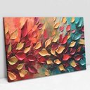 Ver imagem 1 de Quadro Decorativo Floral Luxo Pétalas Multicoloridas em Tela Canvas Tacolado Borda Infinita 100 X 18