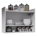 Ver imagem 5 de Armário de Cozinha Aéreo 71cm 2 Portas 1 Nicho Ceci M24 Branco - Mpozenato