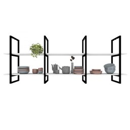 Prateleira Industrial Suspensa Teto Cozinha pratileira prateleira mdf nicho industrial nichos para - 3