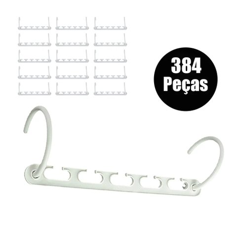 Suporte para Cabide Organizador Armario 384 peças Divisoria Roupas Arrumaçao Guarda Roupa Closet