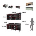 Ver imagem 6 de Armário de Cozinha Completa Modulada Reta 8 Peças 180cm Cz1200 Azaleia Tecnomóbili