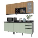 Ver imagem 2 de Armário de Cozinha Completa Modulada Reta 8 Peças 180cm Cz1200 Azaleia Tecnomóbili
