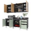 Ver imagem 4 de Armário de Cozinha Completa Modulada Reta 8 Peças 180cm Cz1200 Azaleia Tecnomóbili