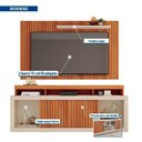 Ver imagem 7 de Kit Sofá Ferguile Genebra 3 Lugares Retrátil com Usb e Rack Painel Tv 65 New Oscar Caemmun