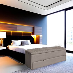 Calçadeira Recamier Baú Sapateira Casal Queen 160cm Ayla Suede Tampo Reto - Estopar Ayla 160cm Suede - 2