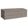 Calçadeira Recamier Baú Sapateira Casal Queen 160cm Ayla Suede Tampo Reto - Estopar Ayla 160cm Suede - 1