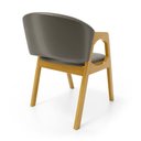 Ver imagem 5 de Cadeira Agatha Madeira Maciça Estofada para Mesa de Jantar Veludo Chumbo 109