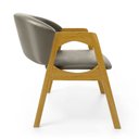 Ver imagem 7 de Cadeira Agatha Madeira Maciça Estofada para Mesa de Jantar Veludo Chumbo 109