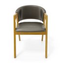 Ver imagem 4 de Cadeira Agatha Madeira Maciça Estofada para Mesa de Jantar Veludo Chumbo 109