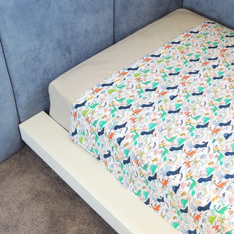 Lençol de Cima Vivain Infantil Dino Park 100% Algodão