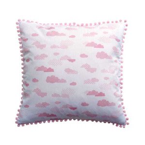 Capa de almofada VivaIN infantil nuvem rosa