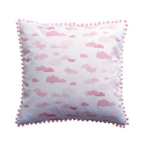 Capa de almofada VivaIN infantil nuvem rosa