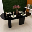 Ver imagem 5 de Mesa de Jantar Orgânica Cora 180x100 cm Base Dupla