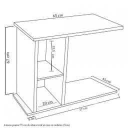 Mesa com Rodizio em Mdf Natural [f031] - 3