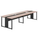 Ver imagem 4 de Mesa de Reunião Escritório 8 Lugares 3,60m Nogueira Preto