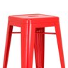 Kit - 3 x Banquetas Altas Iron Tolix - Industrial - Vintage - Vermelho - 4