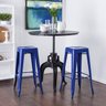 Kit - 4 x Banquetas Altas Iron Tolix - Industrial - Vintage - Azul Escuro - 6