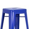Kit - 4 x Banquetas Altas Iron Tolix - Industrial - Vintage - Azul Escuro - 4