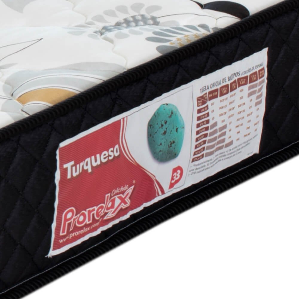 Colchão Solteiro Prorelax Espuma D-33 Turquesa Double Face 78x188x18 ...
