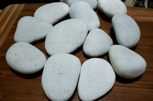 Pedras Decorativas Branca Sauna Lareira - 10 Kg - 4
