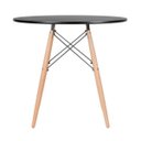 Ver imagem 3 de Conjunto de Mesa Eames Eiffel 80cm Preto + 3 Cadeiras Estofadas Botonê Branco