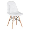 Ver imagem 5 de Conjunto de Mesa Eames Eiffel 80cm Preto + 3 Cadeiras Estofadas Botonê Branco