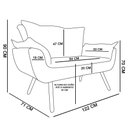 Ver imagem 5 de Namoradeira Opala Suede Cinza Castanho