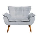 Ver imagem 1 de Namoradeira Opala Suede Cinza Castanho